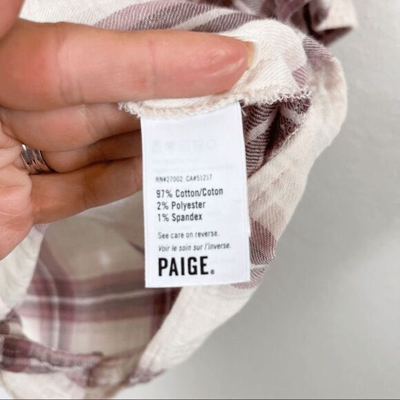 PAIGE Baylee Top Pink/Purple Cropped Dolan Sleeve Blouse w/Tie Front Size Small - Picture 9 of 11